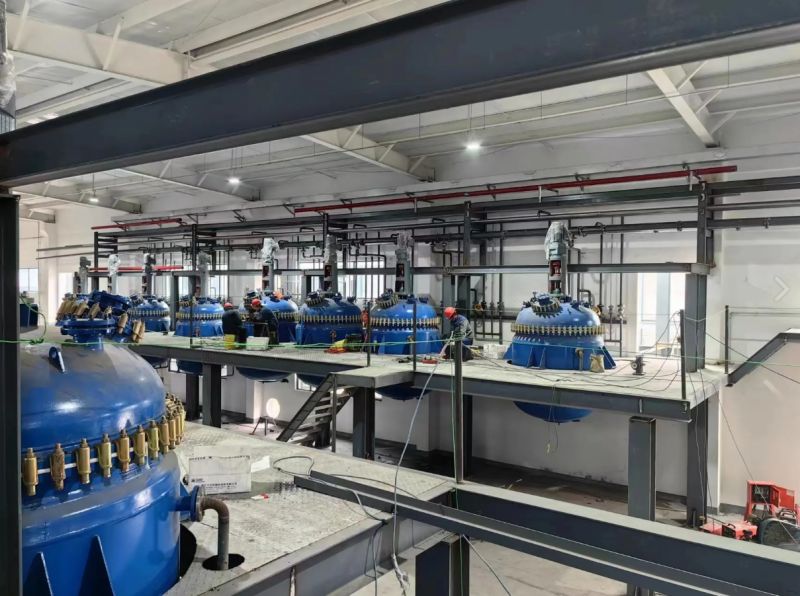 搪瓷反应釜 安装完成